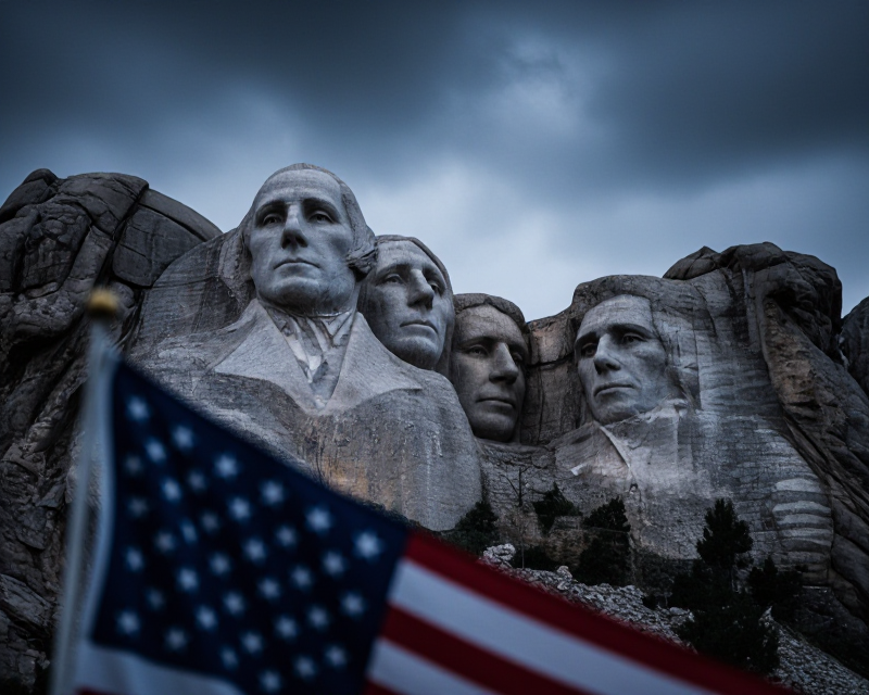 Mount Rushmore Dramatic Atmosphere
