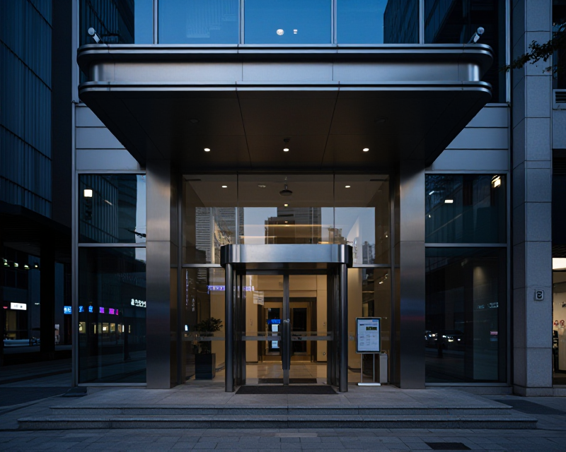 Modern Korean Bank Entrance