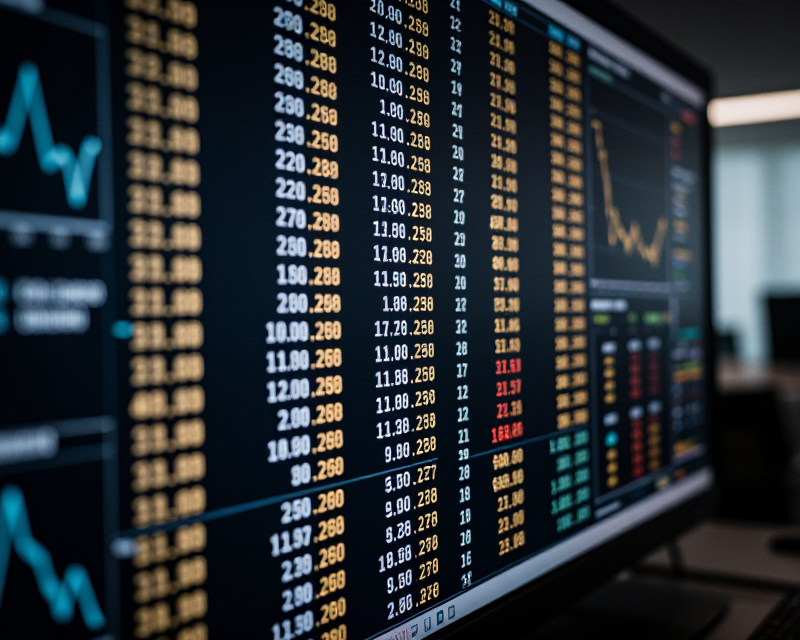 Financial Market Data Display