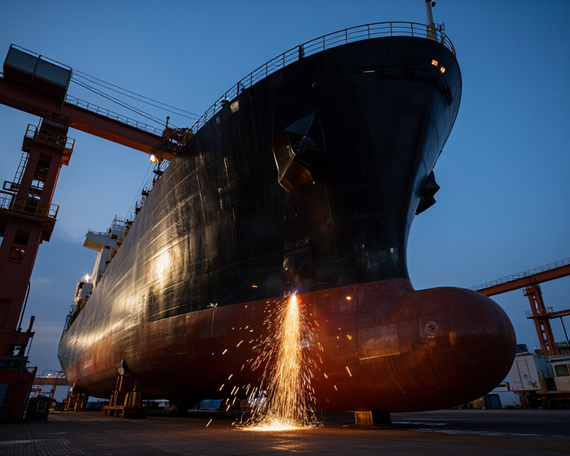 Naval Shipbuilding Industrial Scene