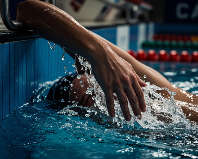 Cinematic Swimming Moment