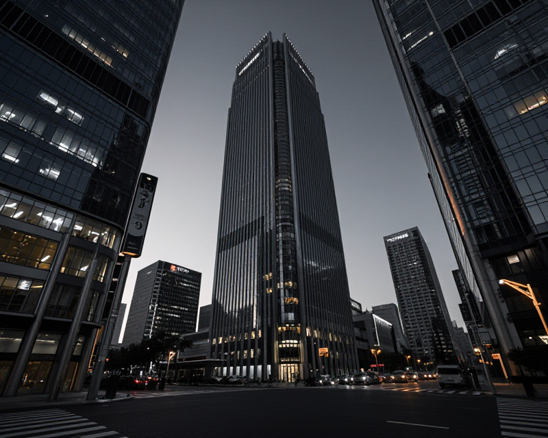 Seoul Financial District Twilight